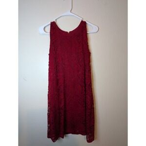 RN Studio by Ronni Nicole Burgundy Lace Sheath Dress Women's PXS